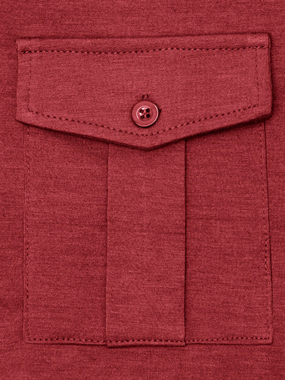 Men's Lapel Polo Solid Color Long Sleeve Polo Shirt Shello Creative Boutique