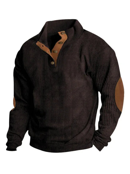 Men's Casual Outdoor Jacket Casual Stand Collar Long Sleeve Sweatshirt - Shello's Creative Boutique