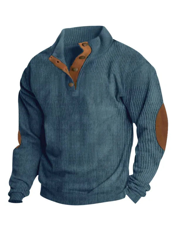 Men's Casual Outdoor Jacket Casual Stand Collar Long Sleeve Sweatshirt - Shello's Creative Boutique