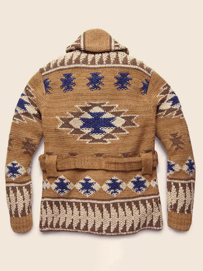 Men's Folk Pattern Knit Cardigan Sweater - Shello's Creative Boutique