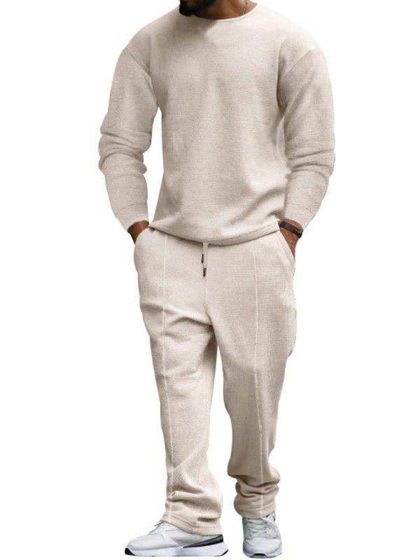 Men's new long-sleeved trousers round-neck casual suit Shello's Creative Boutique