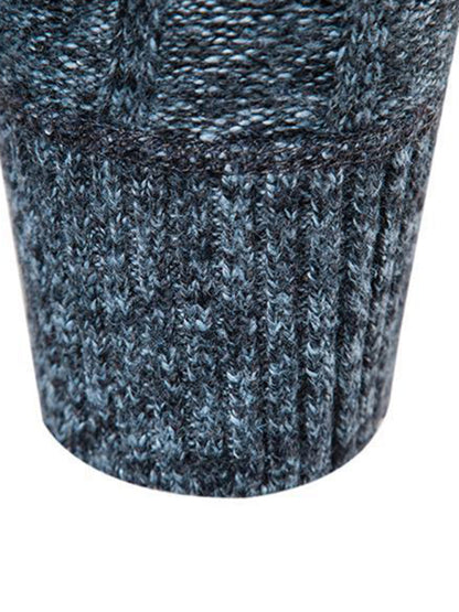 Men's stand collar zipper half cardigan sweater Shello's Creative Boutique