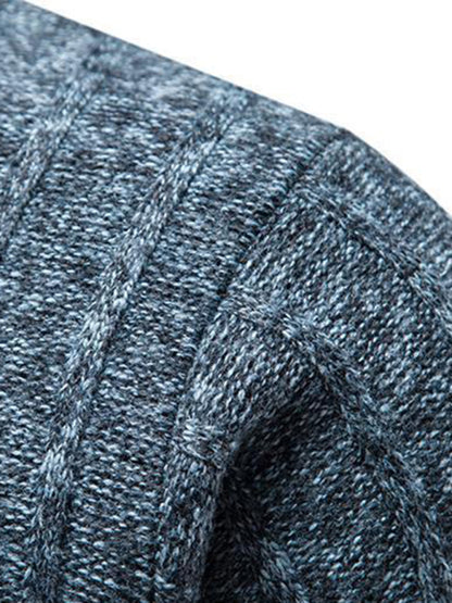 Men's stand collar zipper half cardigan sweater Shello's Creative Boutique