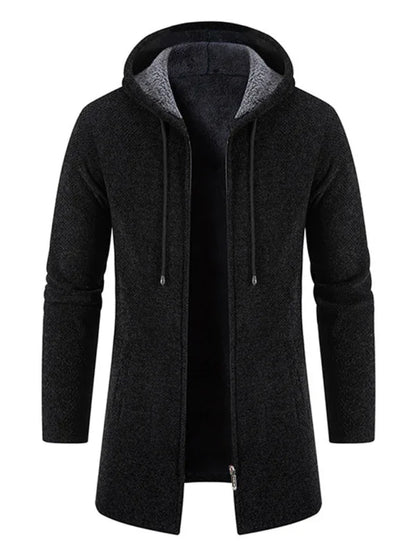 Men's casual zipper hooded cardigan - Shello's Creative Boutique