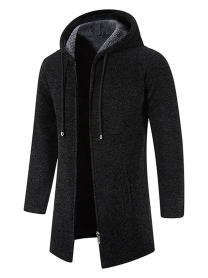 Men's casual zipper hooded cardigan - Shello's Creative Boutique