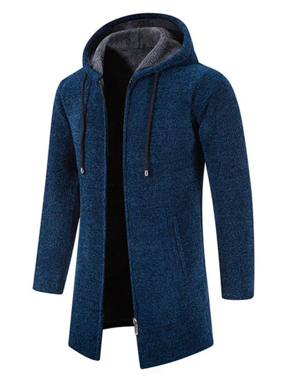 Men's casual zipper hooded cardigan - Shello's Creative Boutique