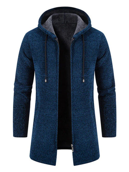 Men's casual zipper hooded cardigan - Shello's Creative Boutique