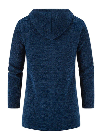 Men's casual zipper hooded cardigan - Shello's Creative Boutique