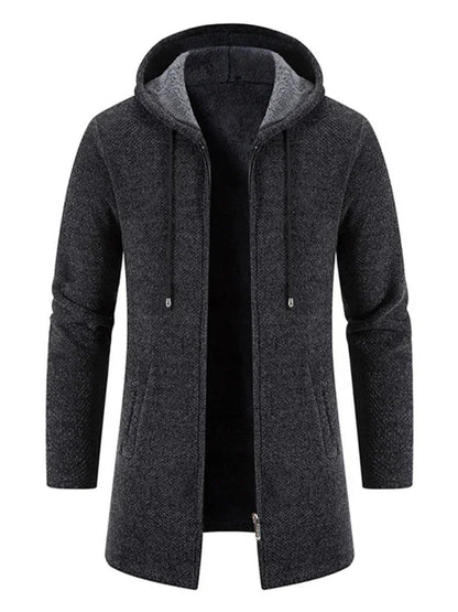 Men's casual zipper hooded cardigan - Shello's Creative Boutique