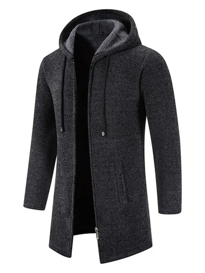Men's casual zipper hooded cardigan - Shello's Creative Boutique