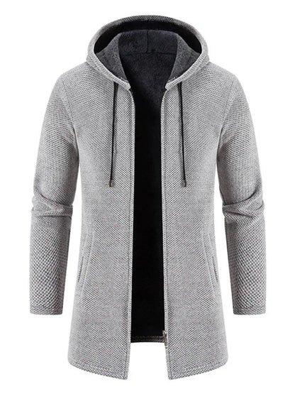 Men's casual zipper hooded cardigan - Shello's Creative Boutique