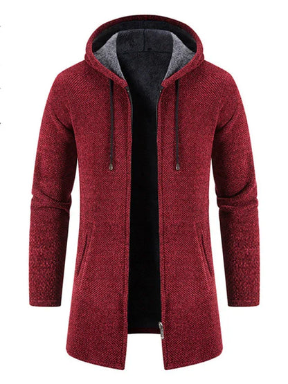 Men's casual zipper hooded cardigan - Shello's Creative Boutique
