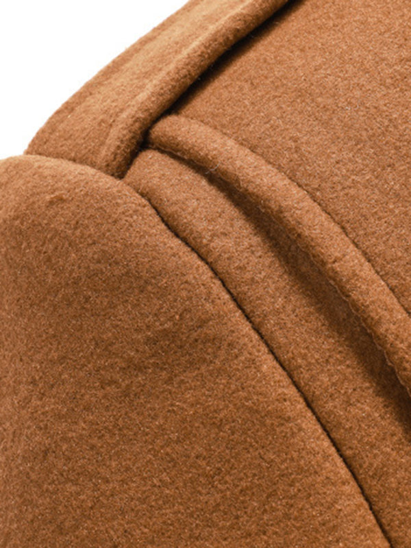Men's wool zipper autumn and winter double collar coat Shello's Creative Boutique