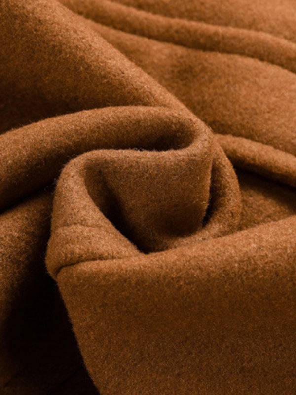 Men's wool zipper autumn and winter double collar coat Shello's Creative Boutique