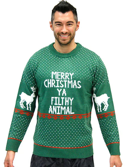 Men's Christmas Knit Sweater | Loose Fit Festive Jumper UK - Shello's Creative Boutique