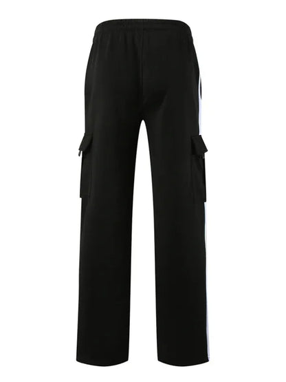 Men's Autumn and Winter Velvet Loose Multi-Pocket Lanyard Overalls - Shello's Creative Boutique