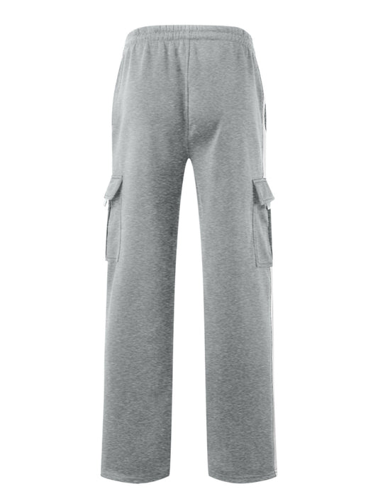 Men's autumn and winter velvet loose multi-pocket lanyard overalls Shello's Creative Boutique