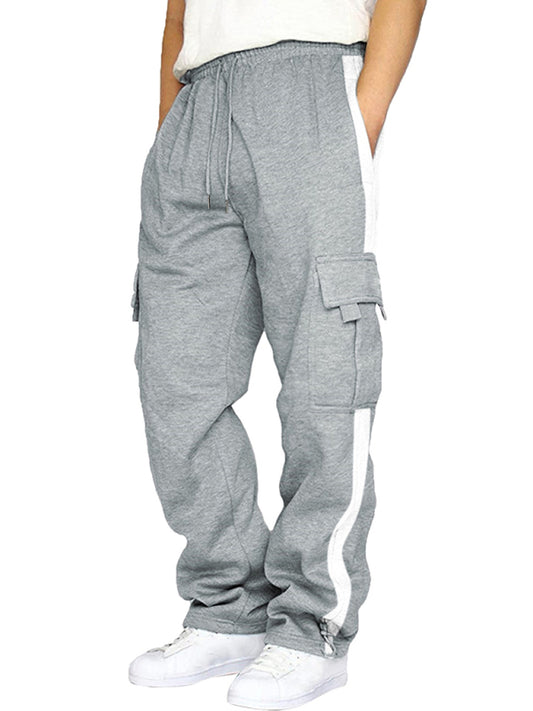 Men's autumn and winter velvet loose multi-pocket lanyard overalls Shello's Creative Boutique