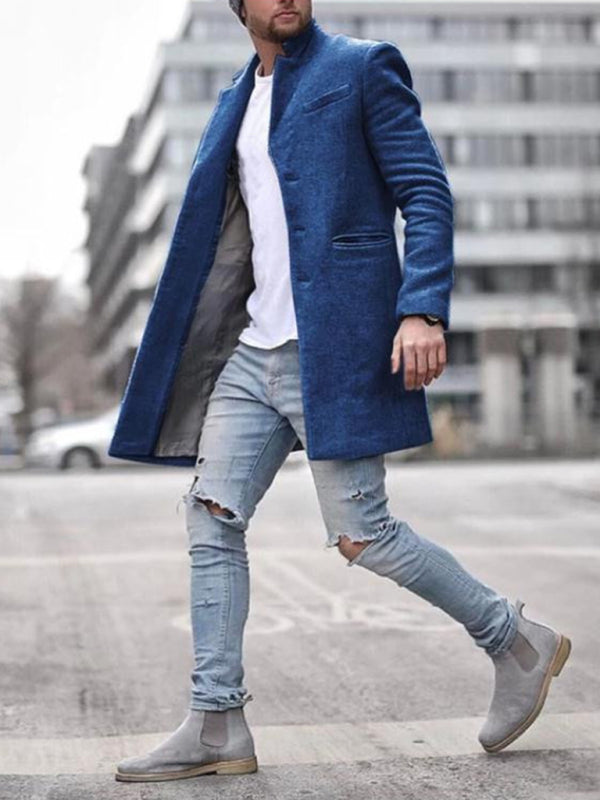 Men's youth woolen coat mid-length coat Shello's Creative Boutique