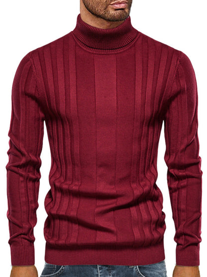 Men's new casual knitted basic base pullover turtleneck sweater Shello's Creative Boutique