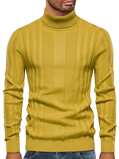 Men's new casual knitted basic base pullover turtleneck sweater Shello's Creative Boutique