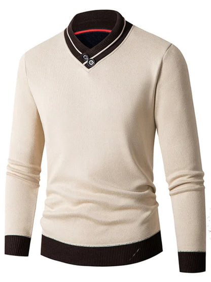Men's New Half Turtleneck Plus Velvet Slim Long-Sleeved Sweater - Shello's Creative Boutique