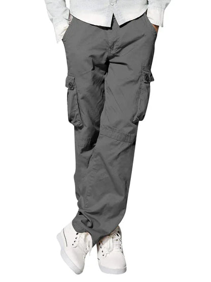 Men's multi-pocket loose casual straight cargo pants - Shello's Creative Boutique