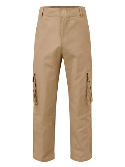 Men's multi-pocket loose casual straight cargo pants - Shello's Creative Boutique