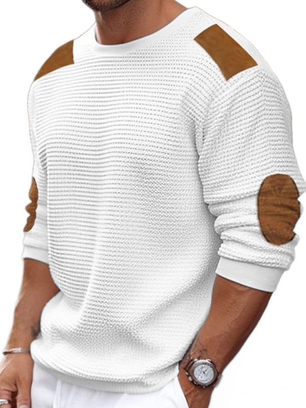 Men's Autumn-Winter Patchwork Textured Sweater Shello's Creative Boutique