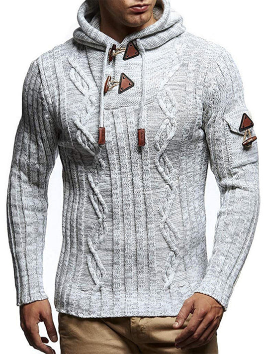 Men's Funnel Neck Cable Knit Sweater Shello's Creative Boutique