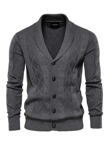 Men's Fashion Self Design Knit Cardigan - Shello's Creative Boutique