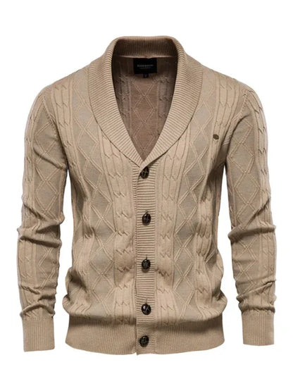 Men's Fashion Self Design Knit Cardigan - Shello's Creative Boutique