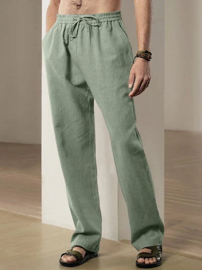 Men's Breathable Linen Loose Casual Sports Trousers - Shello's Creative Boutique