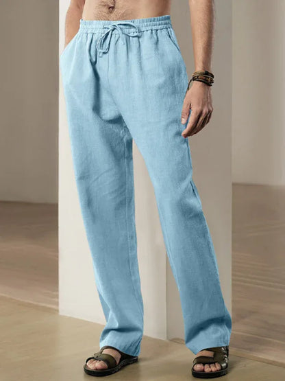 Men's Breathable Linen Loose Casual Sports Trousers - Shello's Creative Boutique