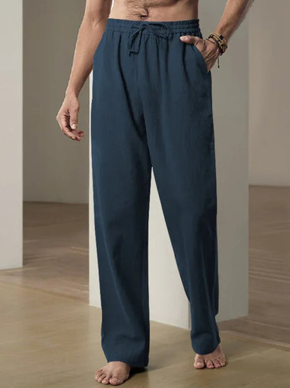 Men's Breathable Linen Loose Casual Sports Trousers - Shello's Creative Boutique