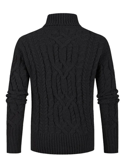 Men's New Solid Color Twist Pullover Long-Sleeved Sweater - Shello's Creative Boutique