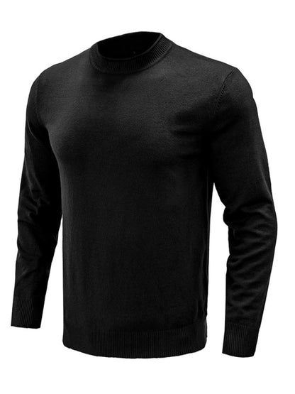 Men's new solid color long sleeve sweater Shello's Creative Boutique