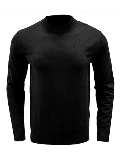 Men's new solid color long sleeve sweater Shello's Creative Boutique