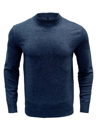 Men's new solid color long sleeve sweater Shello's Creative Boutique