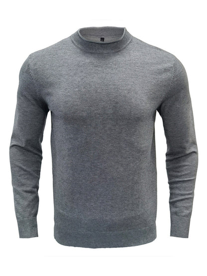 Men's new solid color long sleeve sweater Shello's Creative Boutique
