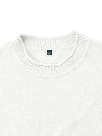 Men's new solid color long sleeve sweater Shello's Creative Boutique