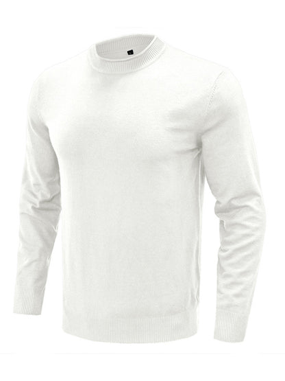 Men's new solid color long sleeve sweater Shello's Creative Boutique