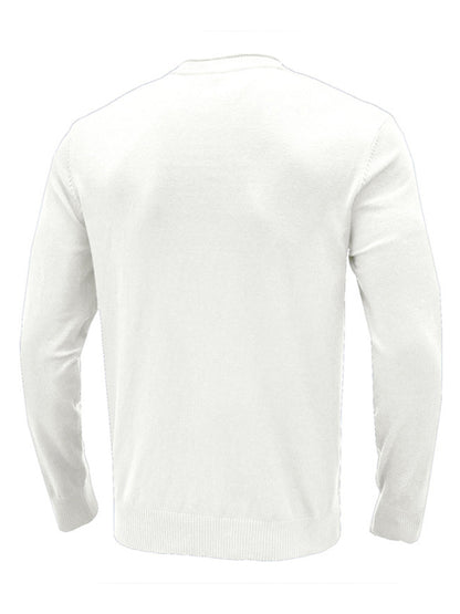Men's new solid color long sleeve sweater Shello's Creative Boutique