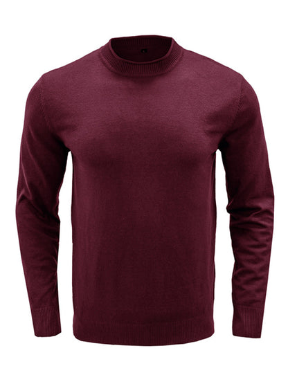 Men's new solid color long sleeve sweater Shello's Creative Boutique