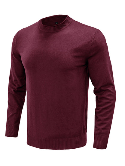 Men's new solid color long sleeve sweater Shello's Creative Boutique