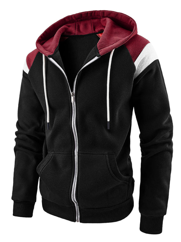 Men's Color Block Contrast Fashion Sweatshirt Casual Sports Top Shello Creative Boutique