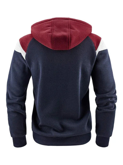 Men's Color Block Contrast Fashion Sweatshirt Casual Sports Top - Shello's Creative Boutique