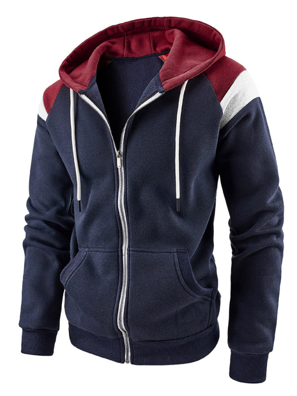 Men's Color Block Contrast Fashion Sweatshirt Casual Sports Top Shello Creative Boutique
