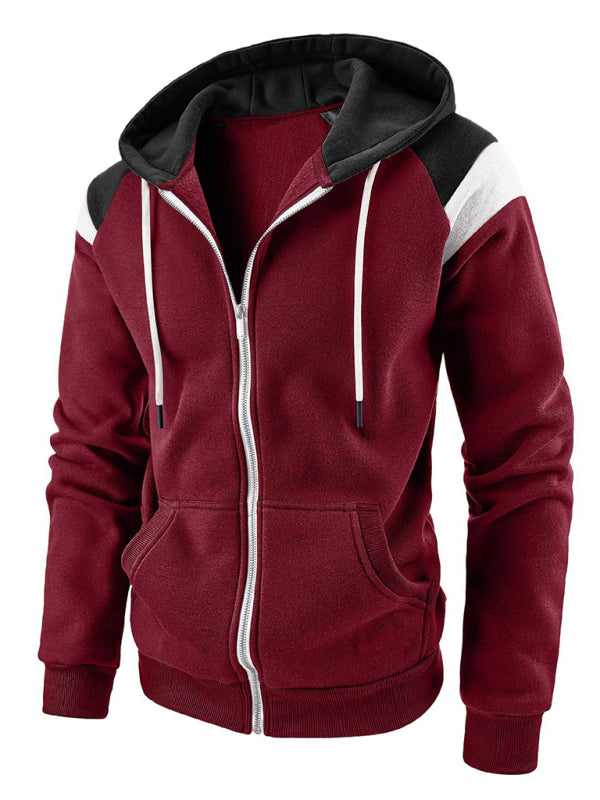 Men's Color Block Contrast Fashion Sweatshirt Casual Sports Top Shello Creative Boutique