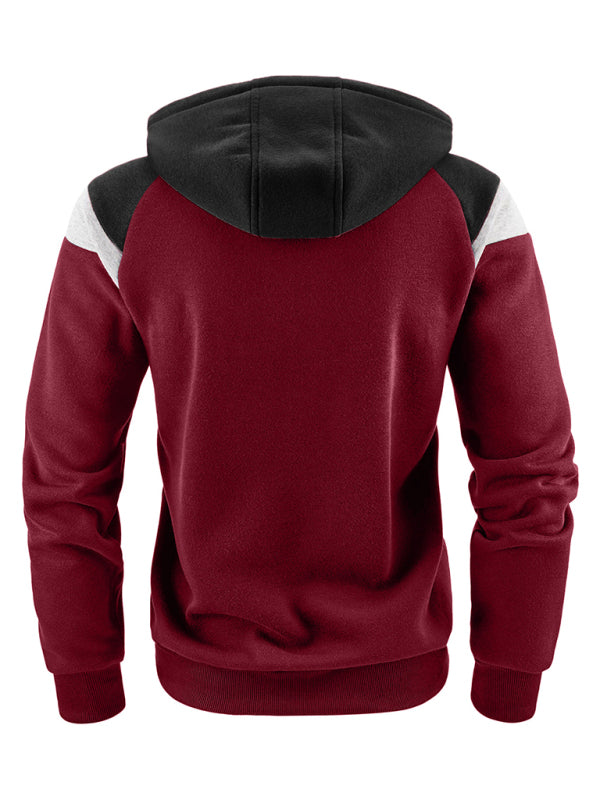 Men's Color Block Contrast Fashion Sweatshirt Casual Sports Top Shello Creative Boutique